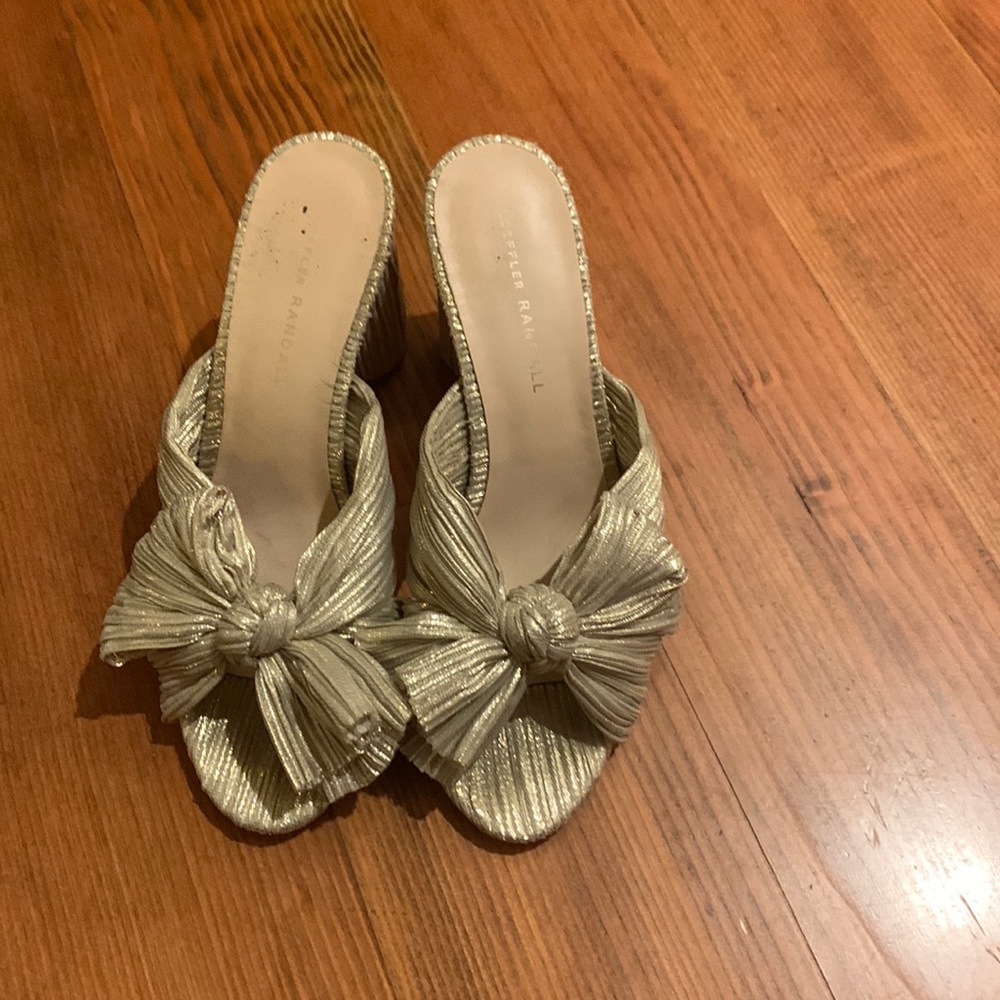 Loeffler Randall platinum color heels size 8.5.